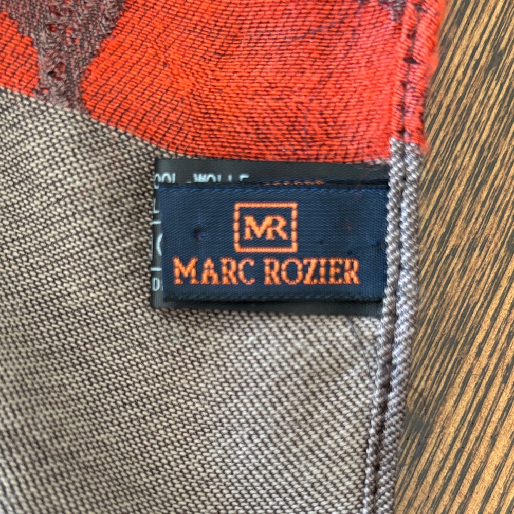Marc Rozier Paris Silk/Wool Patterned Scarf - Picture 2 of 9